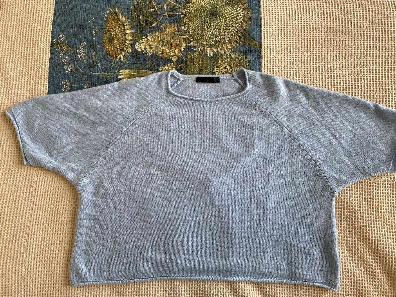 FFC Kasjmier/Wol Trui - Lichtblauw - ZGAN, Kleding | Dames, Ophalen of Verzenden, Zo goed als nieuw, Maat 38/40 (M), Blauw