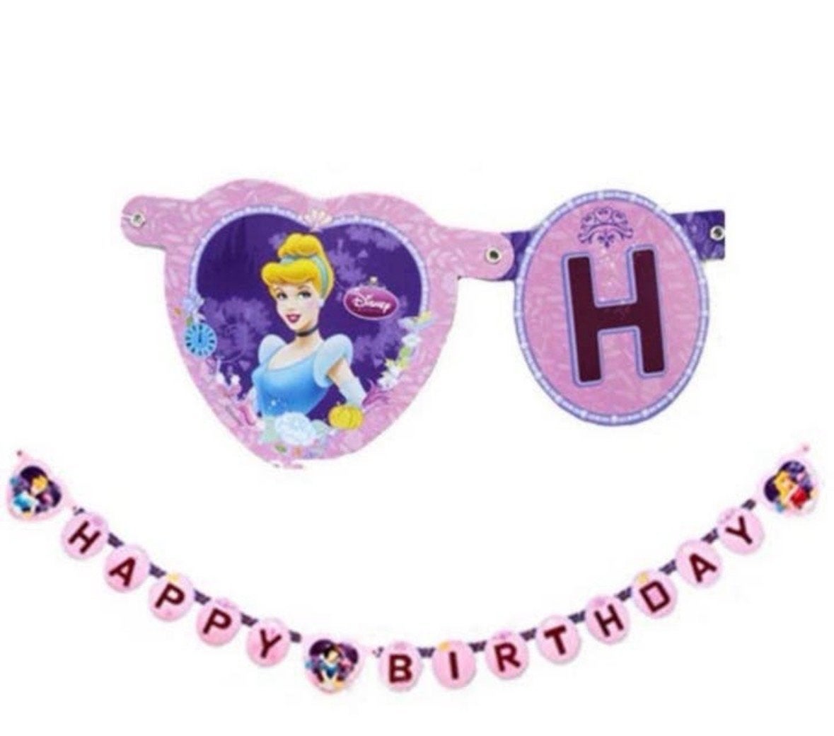 Disney Prinses Happy Birthday Slinger - Assepoester, Ophalen of Verzenden, Nieuw, Versiering, Verjaardag