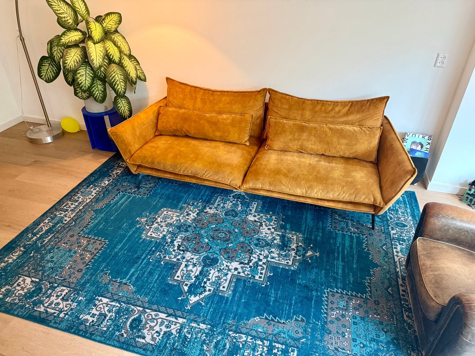 Rugvista Vloerkleed 200x300cm - Zeer Goede Staat, Ophalen, Blauw, Zo goed als nieuw, 200 cm of meer