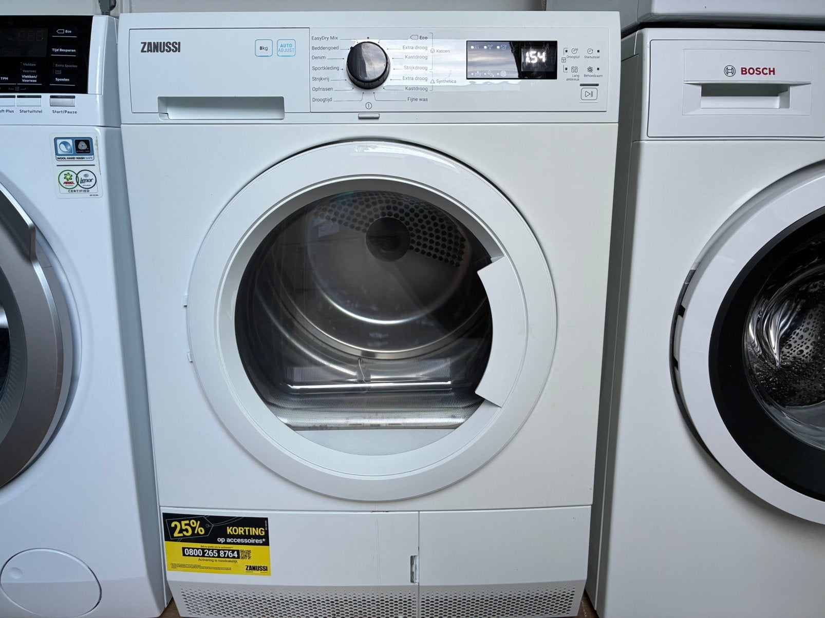 Zo goed als Nieuw Jong Zanussi 8Kg Condensdroger, Zanussi, Zanussi, Anti-kreukfase, 8 tot 10 kg