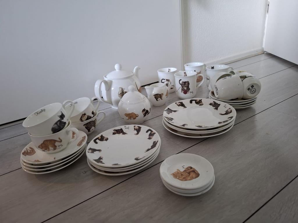 37-delig Francien kattenservies compleet, Ophalen