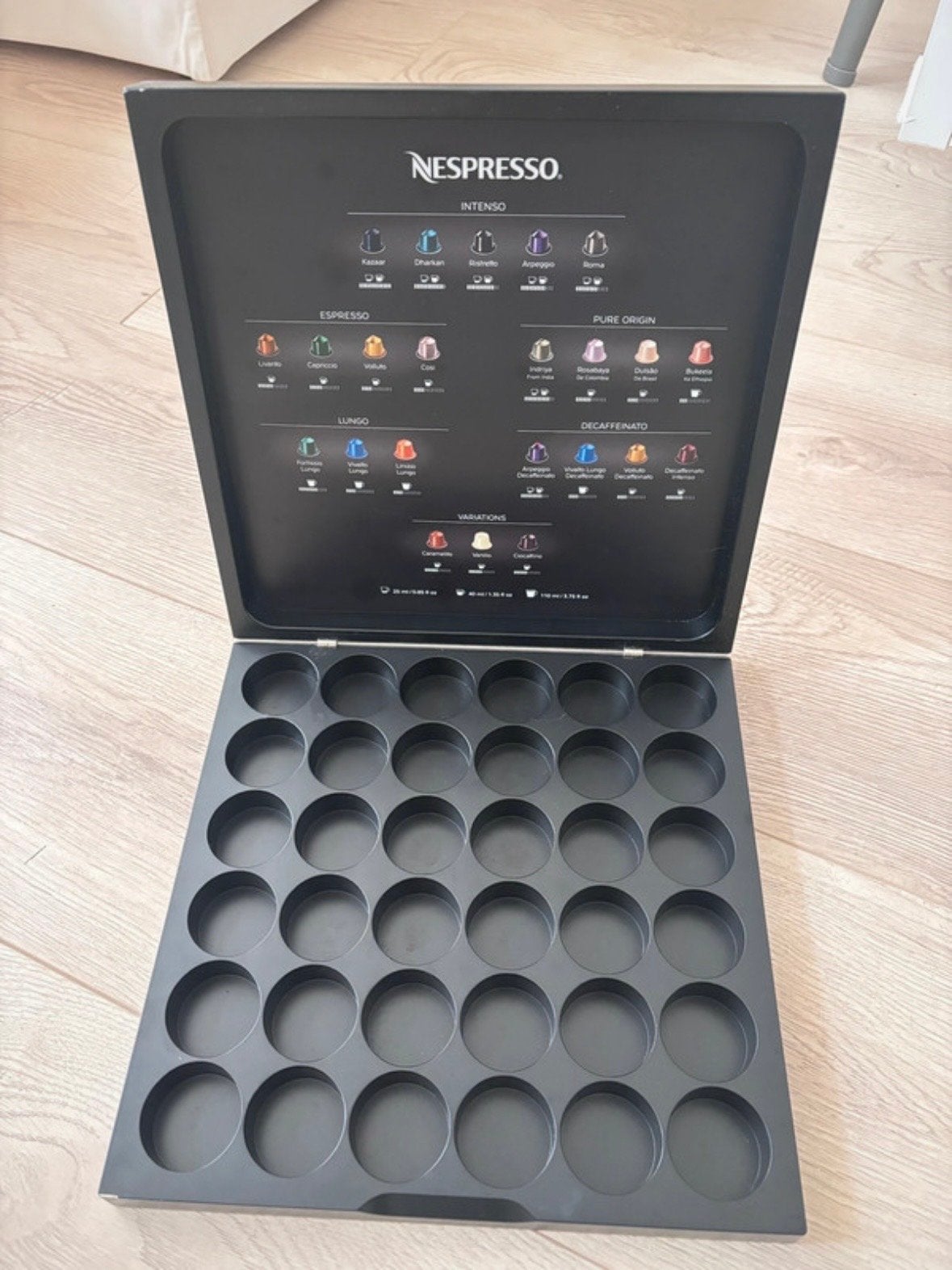 Nespresso koffiecapsulehouder - 36 capsules - Zwart, Ophalen, Kunststof, Zwart, Overige typen