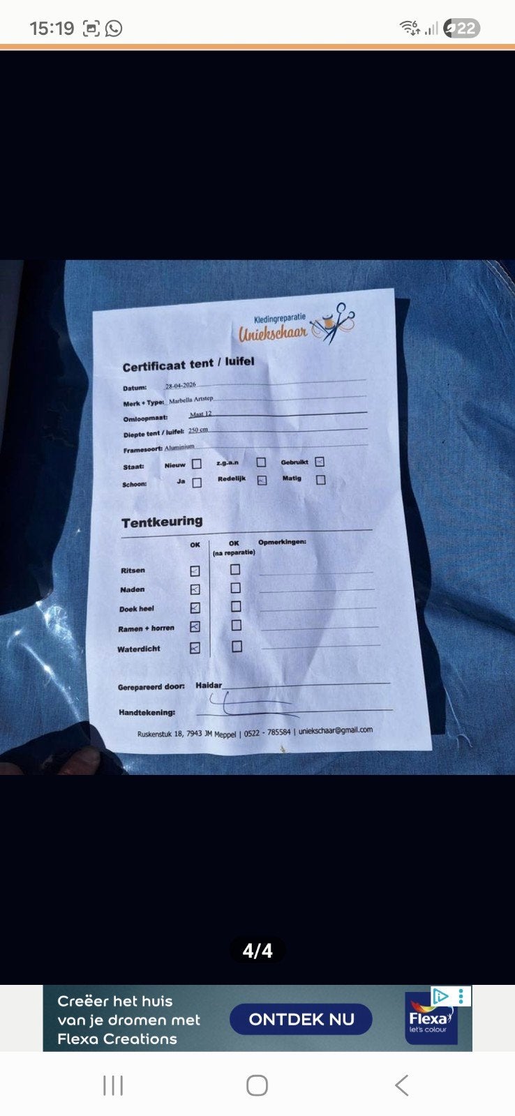 Marbella Artstep voortentluifel maat 12, Ophalen of Verzenden, Gebruikt, Overige merken