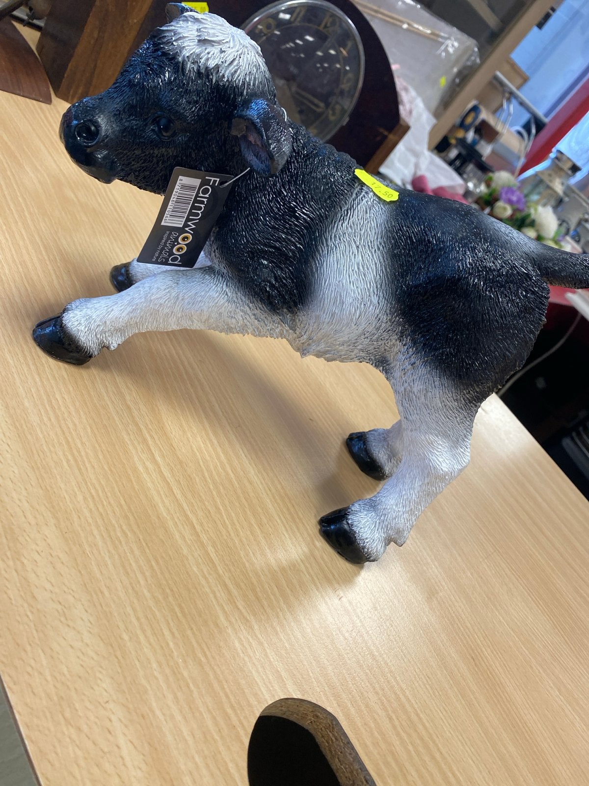 Decoratieve Kalf Figuur - Zwart/Wit, Ophalen, Meerkleurig, Nieuw, Kunststof