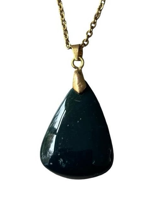 Bloedsteen Edelsteen Ketting - Roestvrijstaal Sieraden, Vanbeeksaar4@gmail.com, Nieuw, Ophalen of Verzenden, Schimmelstraat