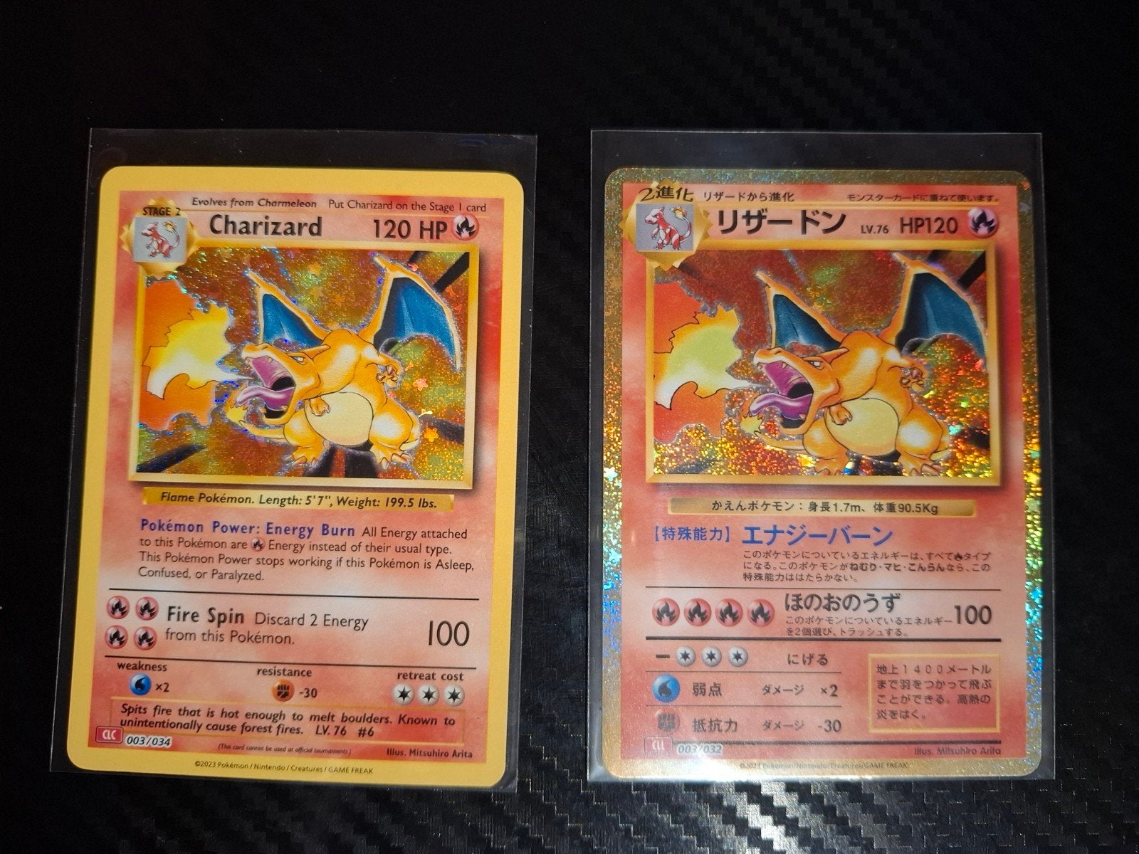 6x Charizard & Umbreon's / Ancient Mew / Mewto, Ophalen of Verzenden, Zo goed als nieuw, Meerdere kaarten, Foil
