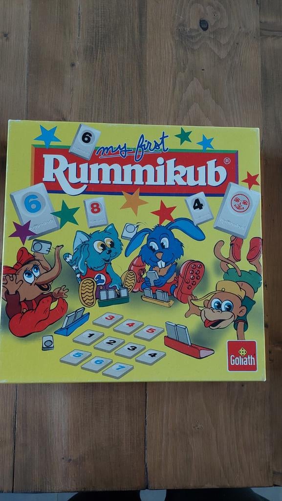 Rummikub Junior - Mijn Eerste Rummikub Spel, Hobby en Vrije tijd, Gezelschapsspellen | Bordspellen, Zo goed als nieuw, Een of twee spelers