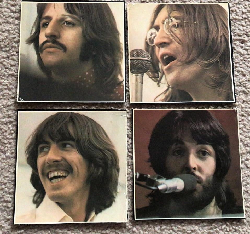 Vierluik Kaarten Foto Kaart The Beatles 12 cm, Ophalen of Verzenden, Foto of Kaart