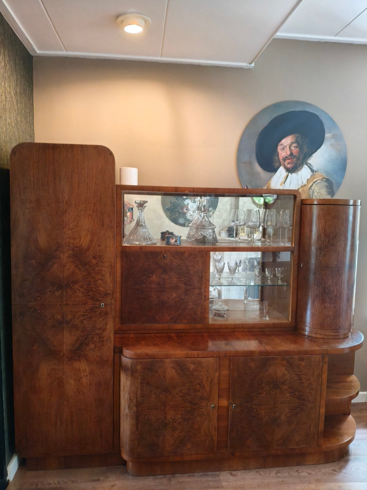 Unieke Amsterdamse School dressoir/barmeubel, Ophalen