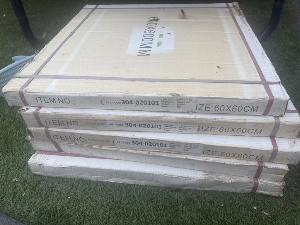 Nieuwe vloertegels 60x60 cm - 7.2 m2, Ophalen, 60 cm of meer, Keramiek, Nieuw
