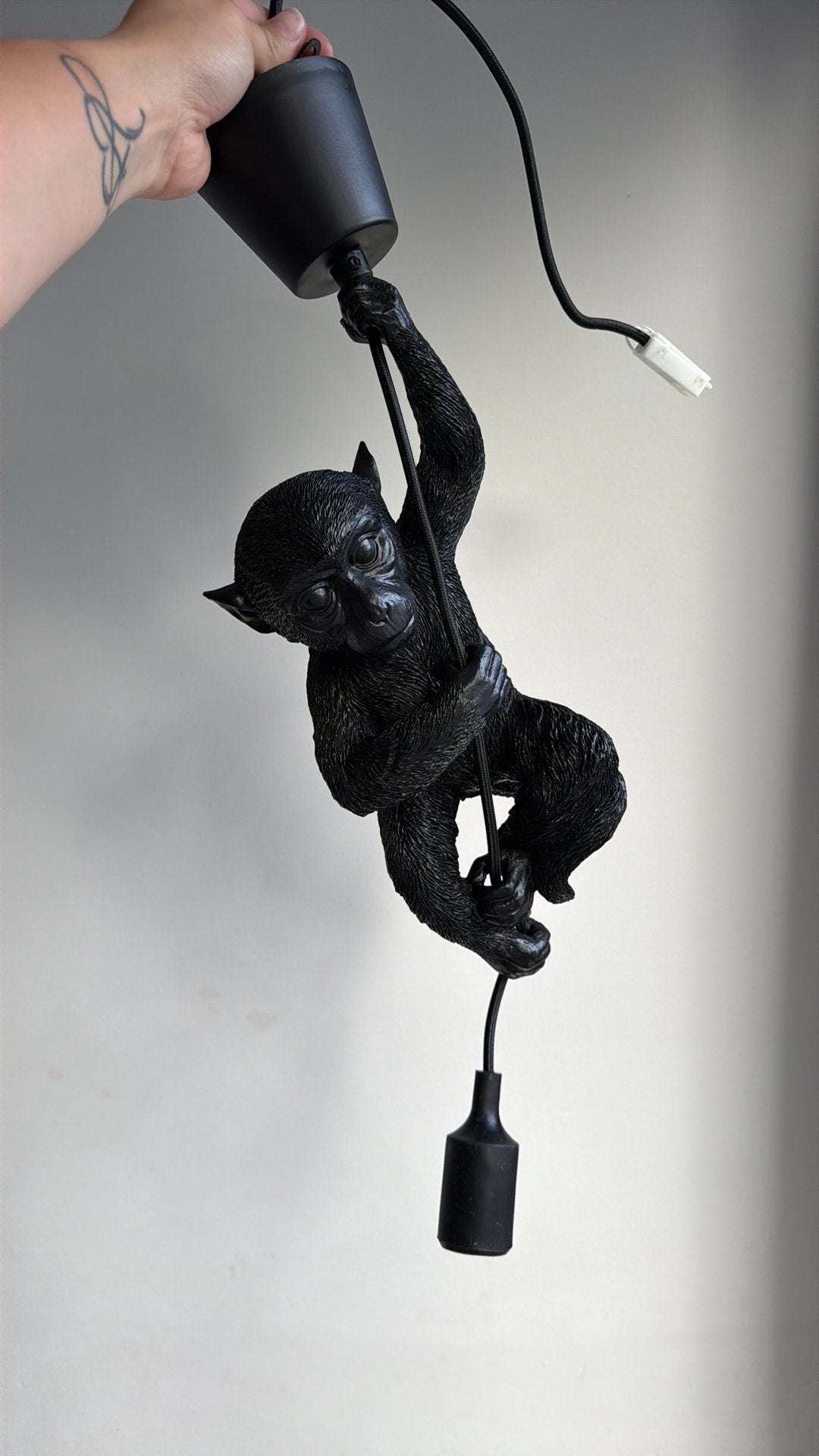 Hangende aap - lamp - zwart, Ophalen, Nieuw