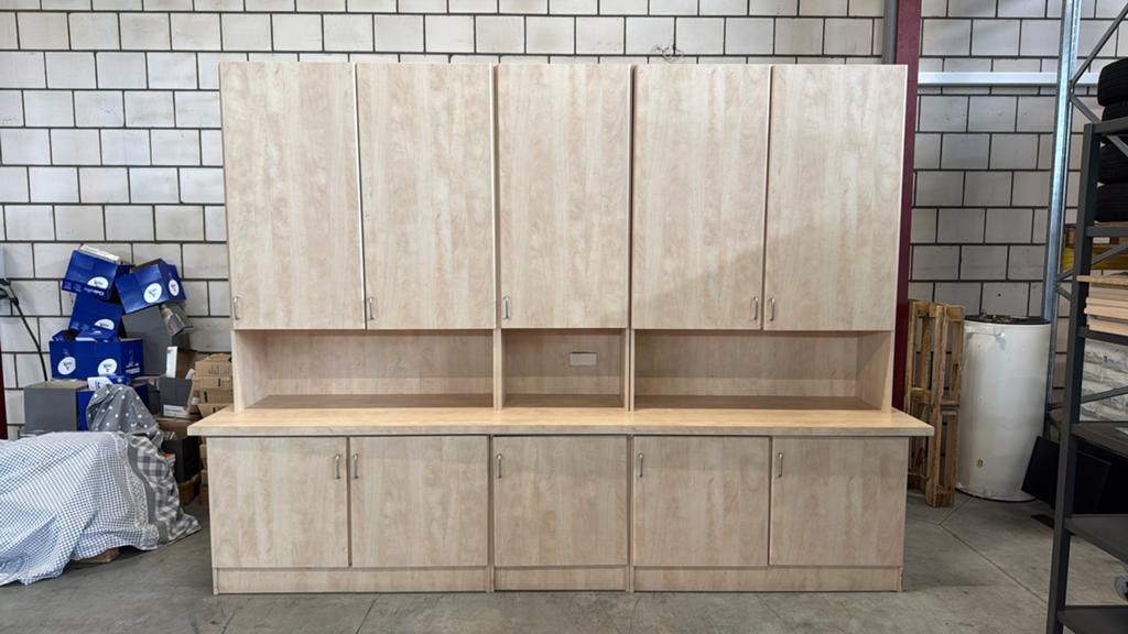 Kast beuken look., Ophalen, Gebruikt, 200 cm of meer, 150 tot 200 cm