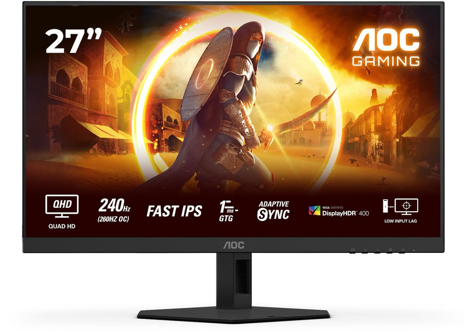 AOC Q27G4ZR 27” QHD 240Hz Gaming Monitor HDR, Computers en Software, Monitoren, Gaming, IPS, Zo goed als nieuw, HDMI
