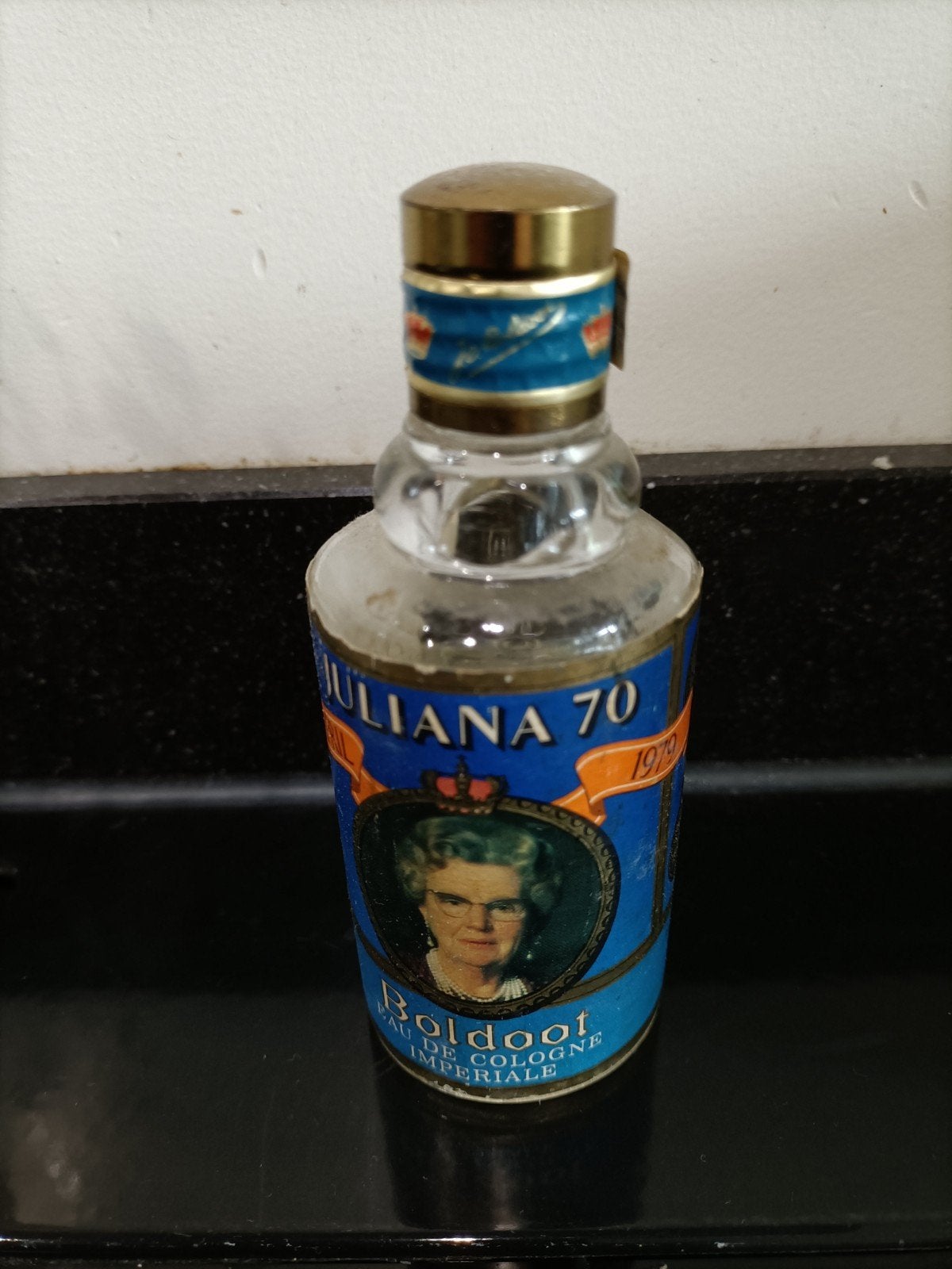 Vintage boldoot eau de Cologne. 70e verjaardag van Juliana., Ophalen of Verzenden