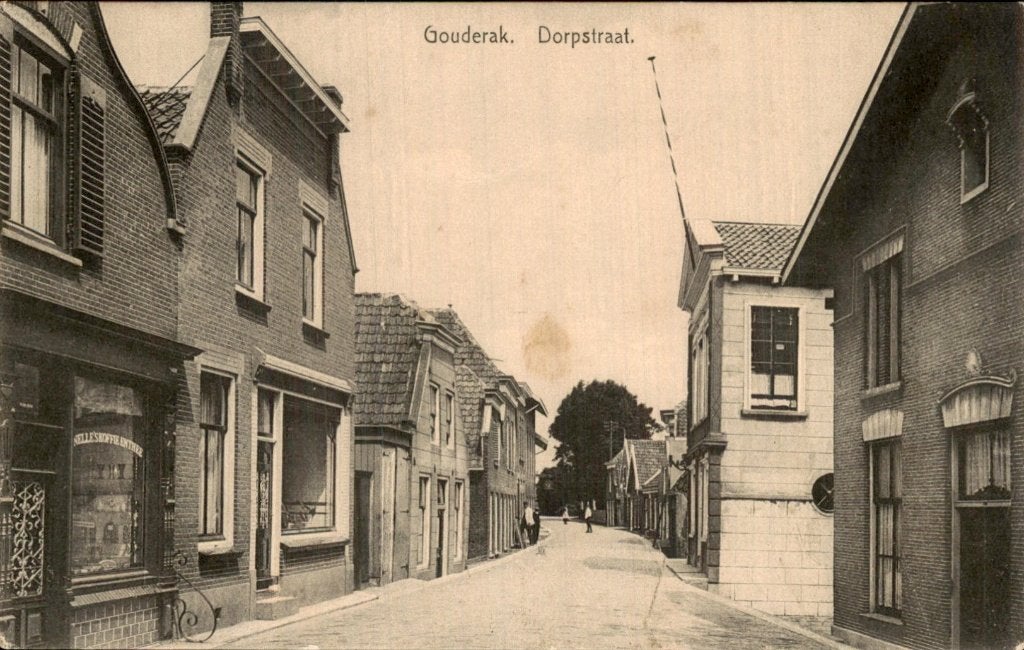 Gouderak - Dorpstraat -, Ophalen of Verzenden, Voor 1920, Gelopen, Zuid-Holland