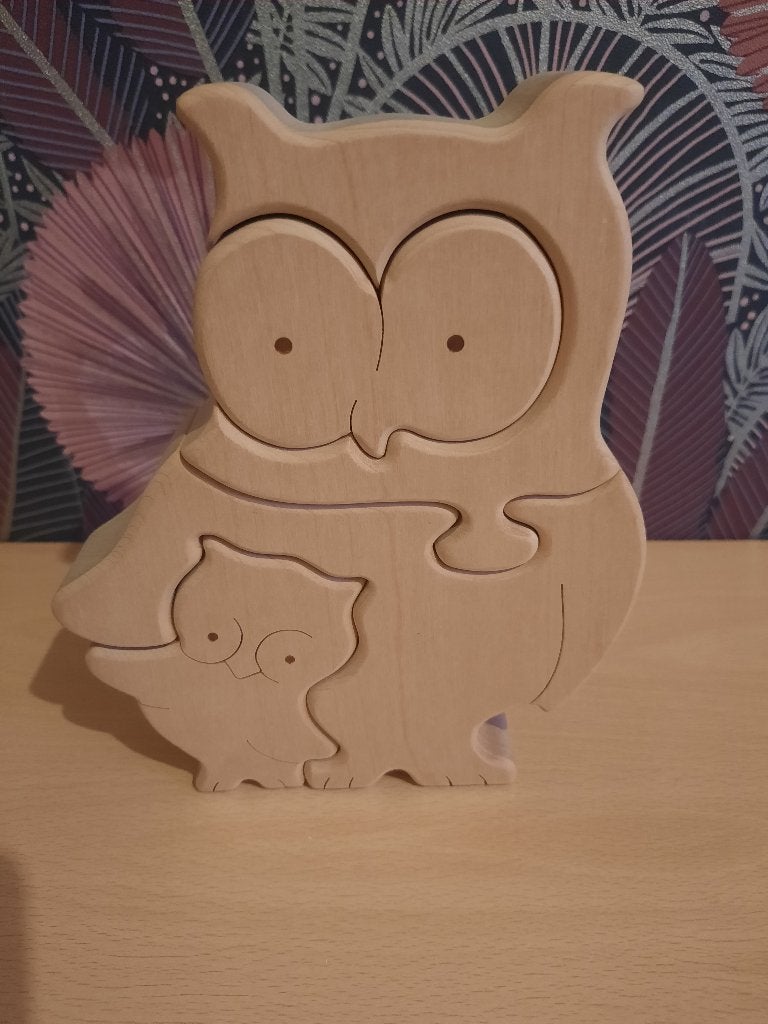 Houten uil puzzel - Albert Schild, Zwitsers handwerk, Ophalen of Verzenden, Zo goed als nieuw, Overige typen