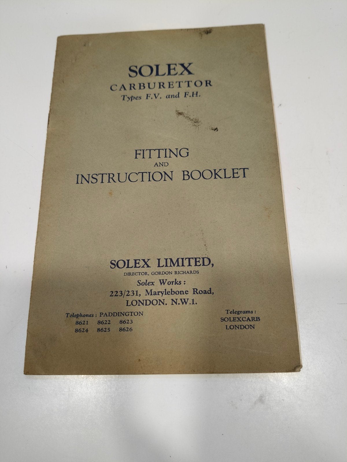 Solex Carburateur Handleiding F.V. en F.H. Types, Fietsen en Brommers, Verzenden, Gebruikt