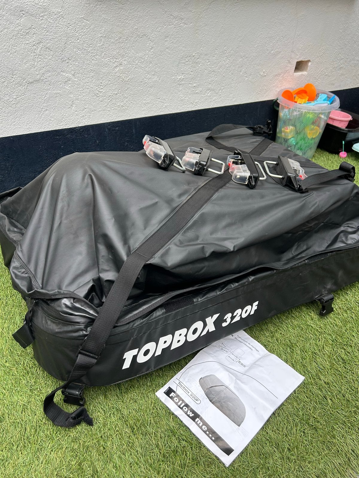 TopBox 320F daktas compleet incl. bevestigingsklemmen + tas, Ophalen of Verzenden, Gebruikt