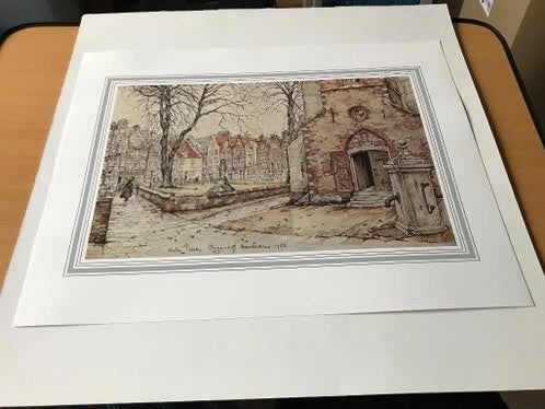 Anton Pieck prenten uit een zakelijke kalender, 1980 tot heden, Ophalen of Verzenden, Zo goed als nieuw, Prent