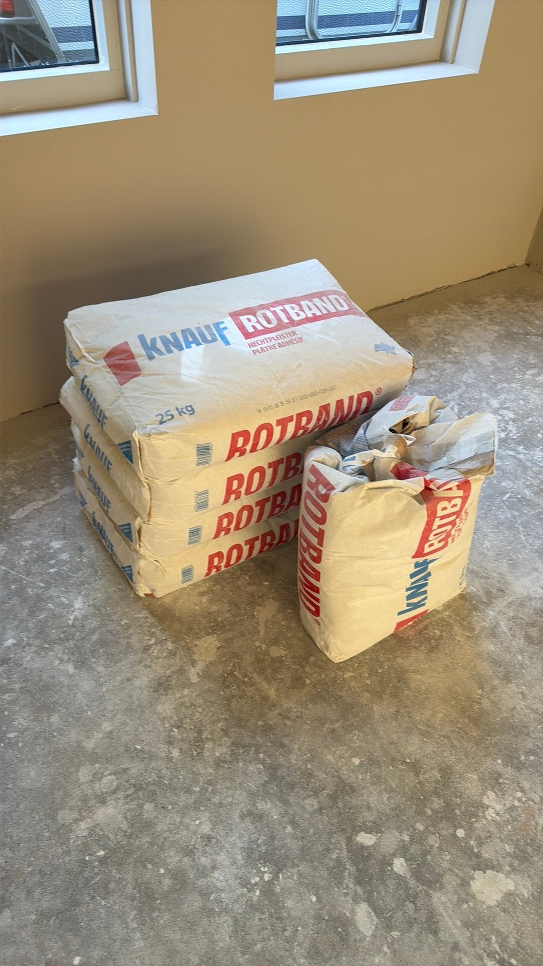 Rotband hechtpleister 4 x25kg zak, Overige materialen, Zo goed als nieuw, 15 m² of meer, Ophalen