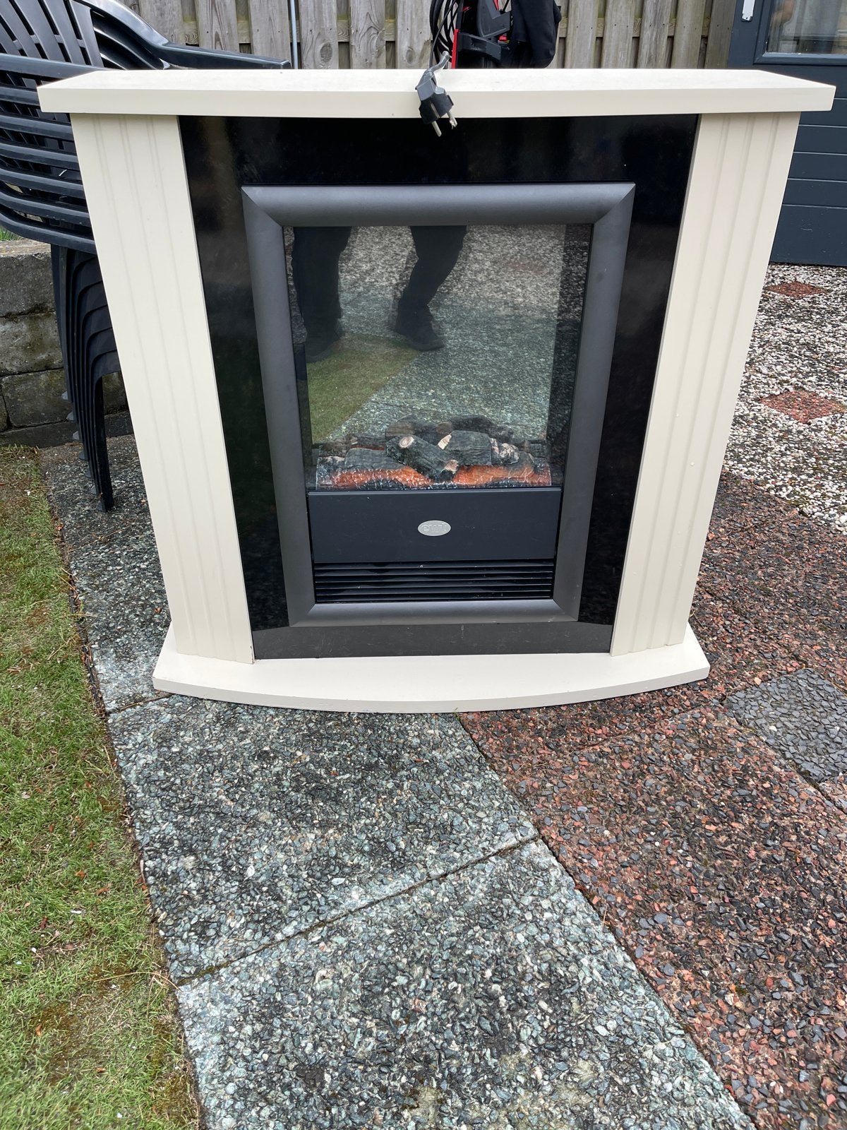EWT Optiflame Elektrische Haard MZT20 - Sfeervol & Compact, Ophalen, Gebruikt, Vrijstaande haard, Elektrische haard