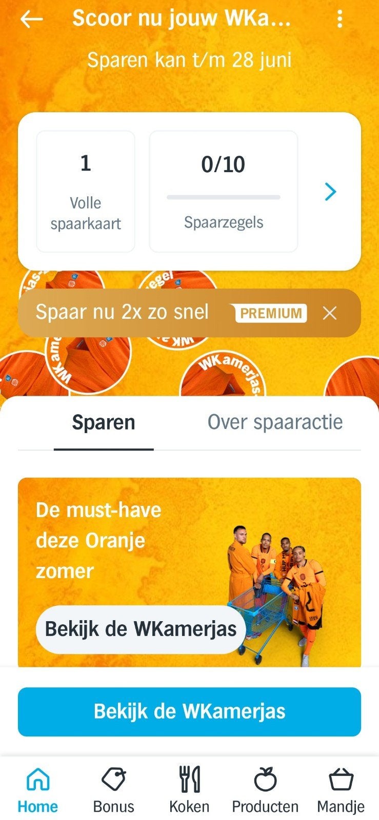 WK kamer jas Albert Heijn (1 spaarkaart), Albert Heijn, Ophalen
