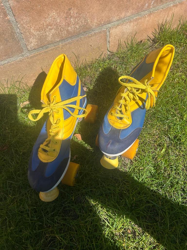 Roller Skates Impag - Maat 41/42 - Blauw/Geel, Ophalen of Verzenden, Gebruikt, Overige typen, Overige merken
