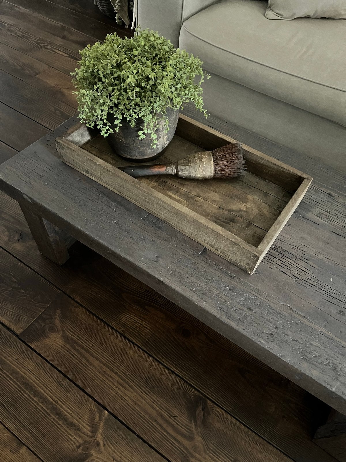 Oude houten bak / dienblad - Rustiek en decoratief, Huis en Inrichting, Woonaccessoires | Dienbladen, Ophalen of Verzenden, Nieuw