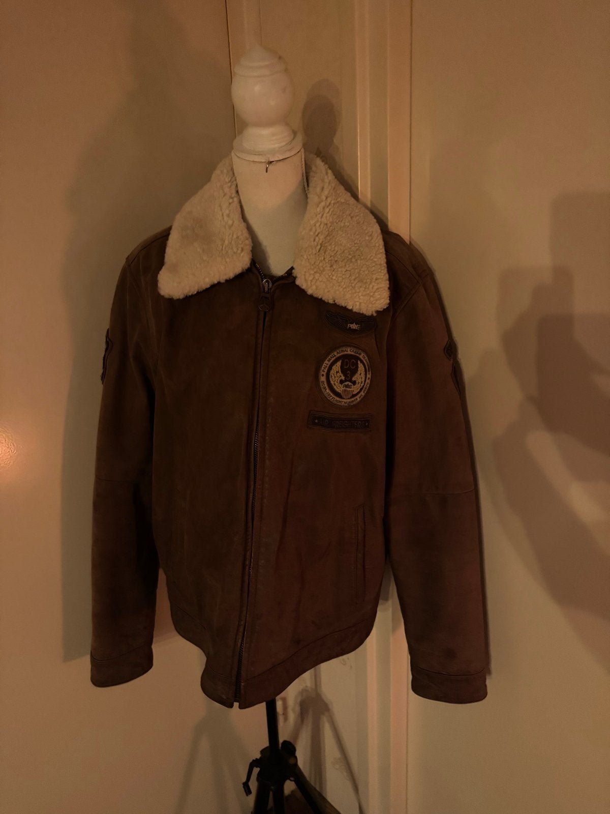 Pall Mall American Classic Leren Jas Bruin Maat L, Kleding | Heren, Jassen | Winter, Ophalen, Gedragen, Maat 52/54 (L), Bruin