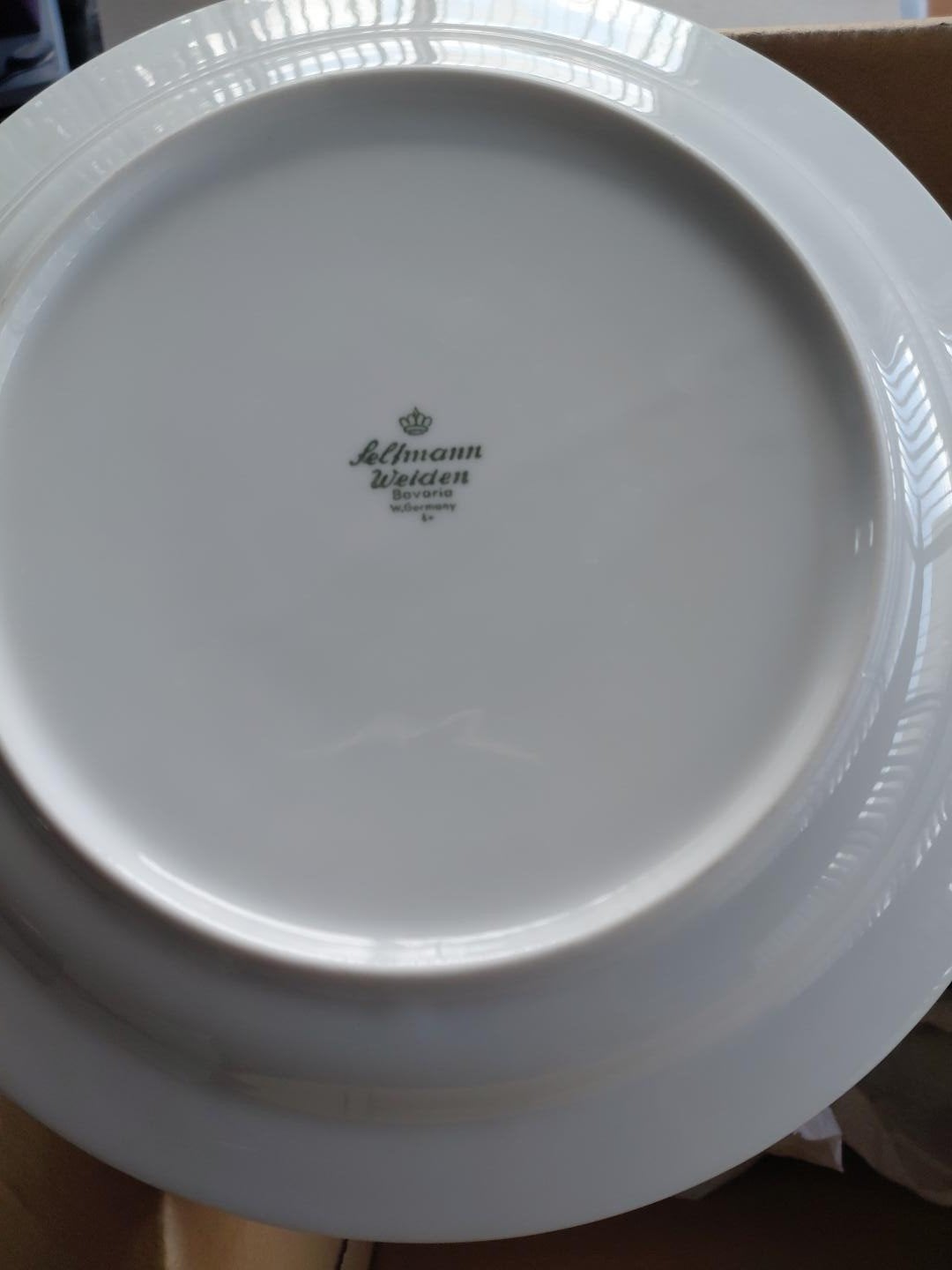 Servies set van Seltmann Weiden Bavaria -Wit met blauwe rand, Overige merken, Klassiek, Ophalen of Verzenden, Zo goed als nieuw