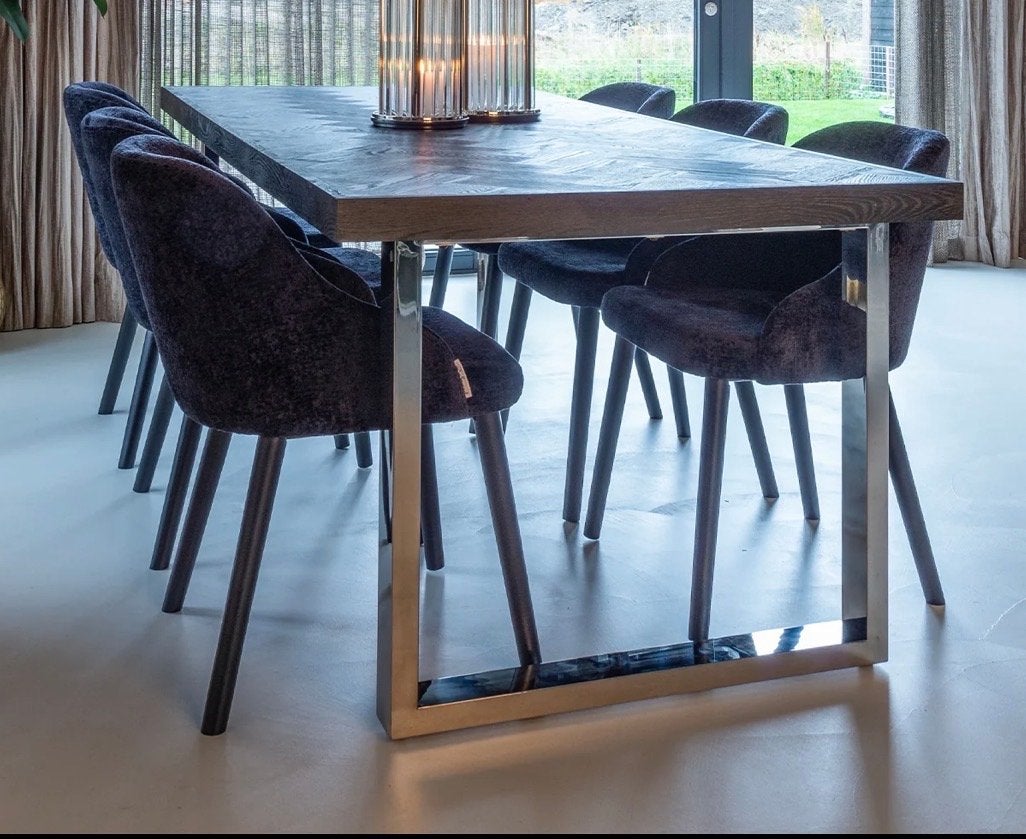 Richmond Interiors Eettafel Blackbone Silver 220cm