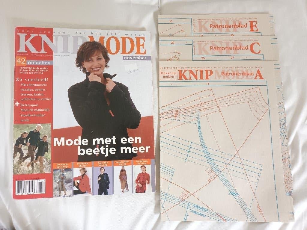 Knipmode nr 11 november 2003 incl patroonbladen naaipatronen, Ophalen of Verzenden, Gebruikt, Vrouw, Knipmode