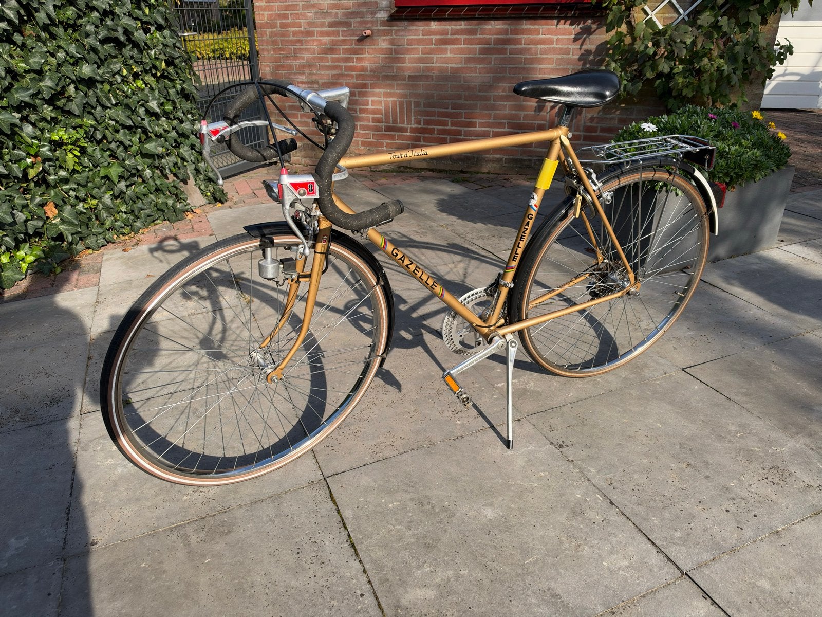 Gazelle Tour d'Italia 1981 - Gereviseerd en in topstaat, Ophalen, 28 inch, 10 tot 15 versnellingen, Velgrem