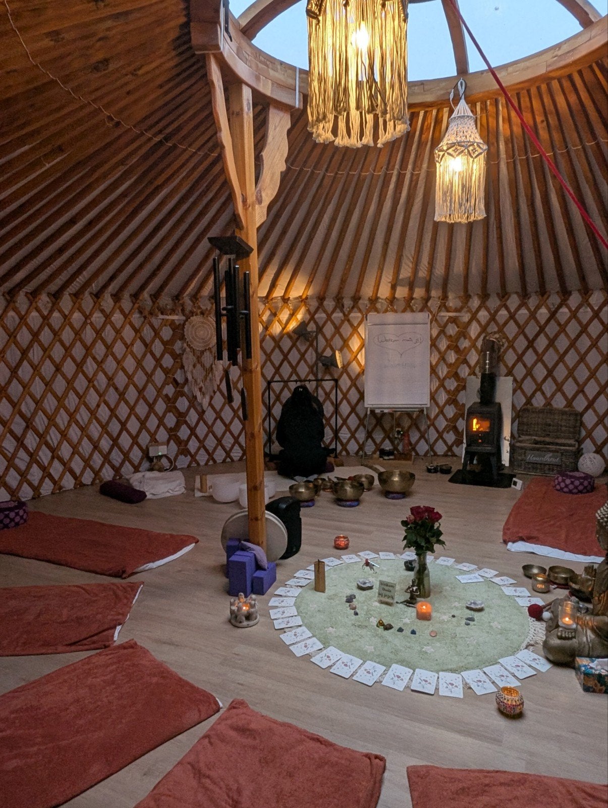 Zachte oranje handdoeken/dekens voor meditatie/yoga, Ophalen of Verzenden, Gebruikt, Oranje, Textiel