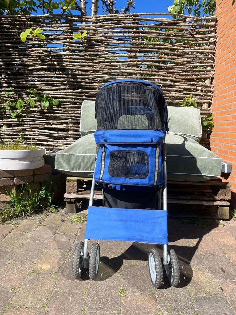 Blauwe hondenbuggy | Wandelwagen hond | Hondenwagen, Dieren en Toebehoren, Ophalen, Gebruikt