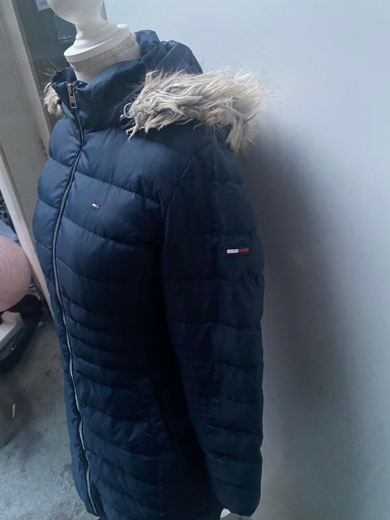 Tommy Hilfiger donsjas / gewatteerde puffer jas 189,- NU 59,, Ophalen of Verzenden, Zo goed als nieuw, Maat 38/40 (M), Blauw
