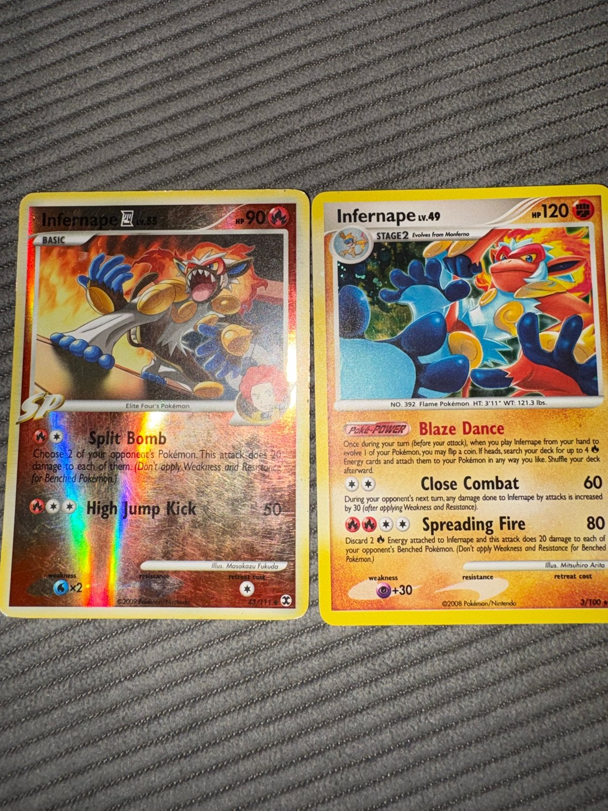 Infernape Pokémon kaarten - Nette staat, alleen samen weg, Ophalen of Verzenden, Nieuw, Meerdere kaarten, Foil