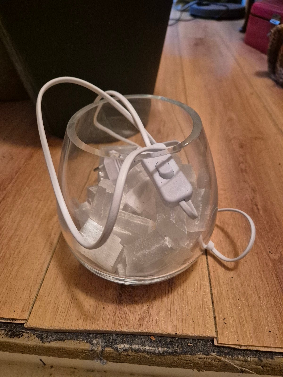 Zout steen lamp, Ophalen
