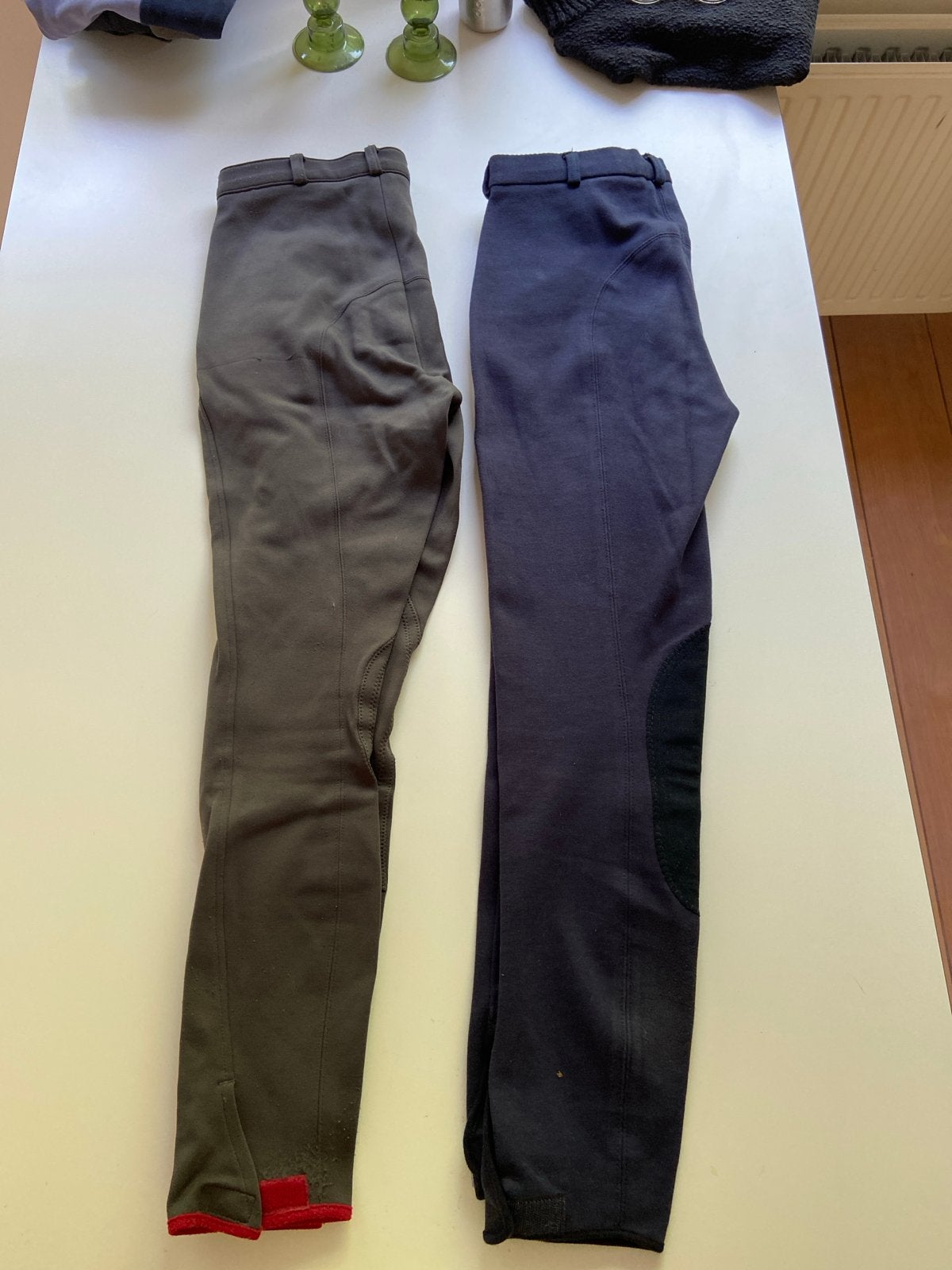 Paardrijbroek; donkerblauw of grijs, maat 38, Ophalen of Verzenden, Gebruikt