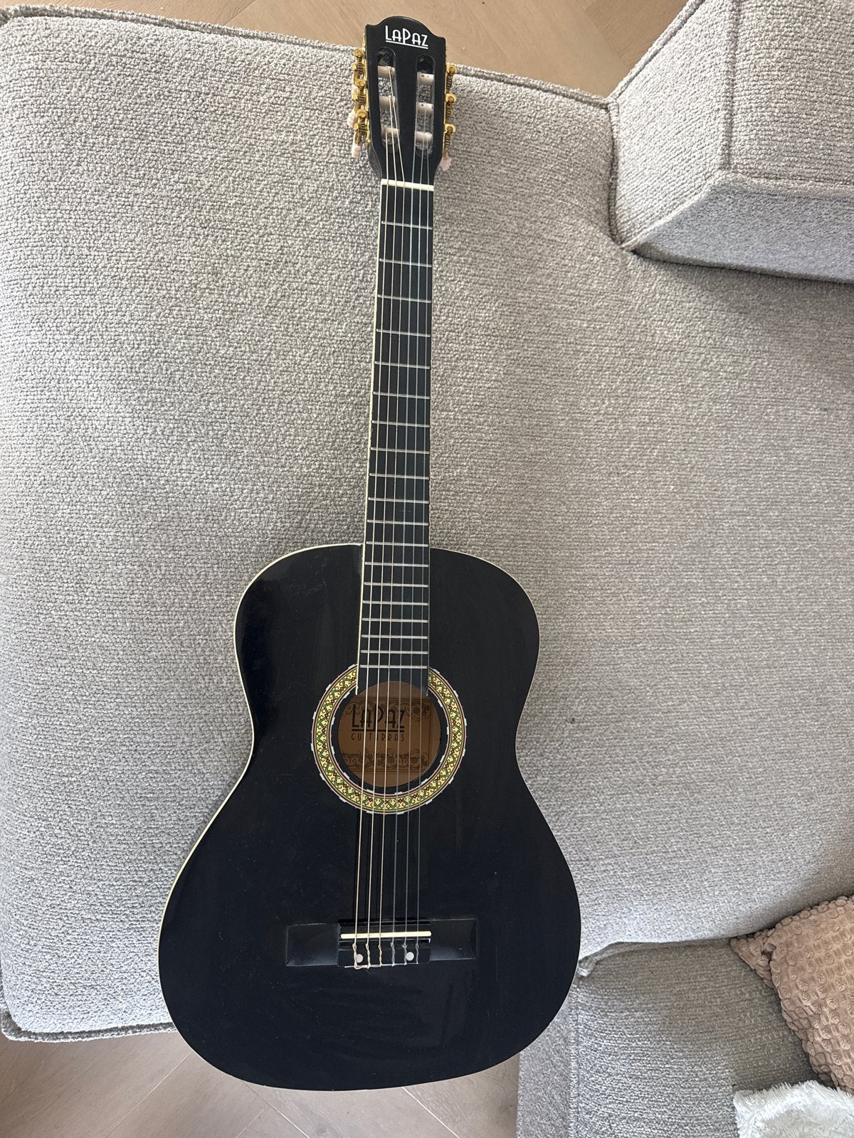 LaPaz klassieke gitaar - Zwart, Ophalen, Gebruikt, Klassieke of Spaanse gitaar
