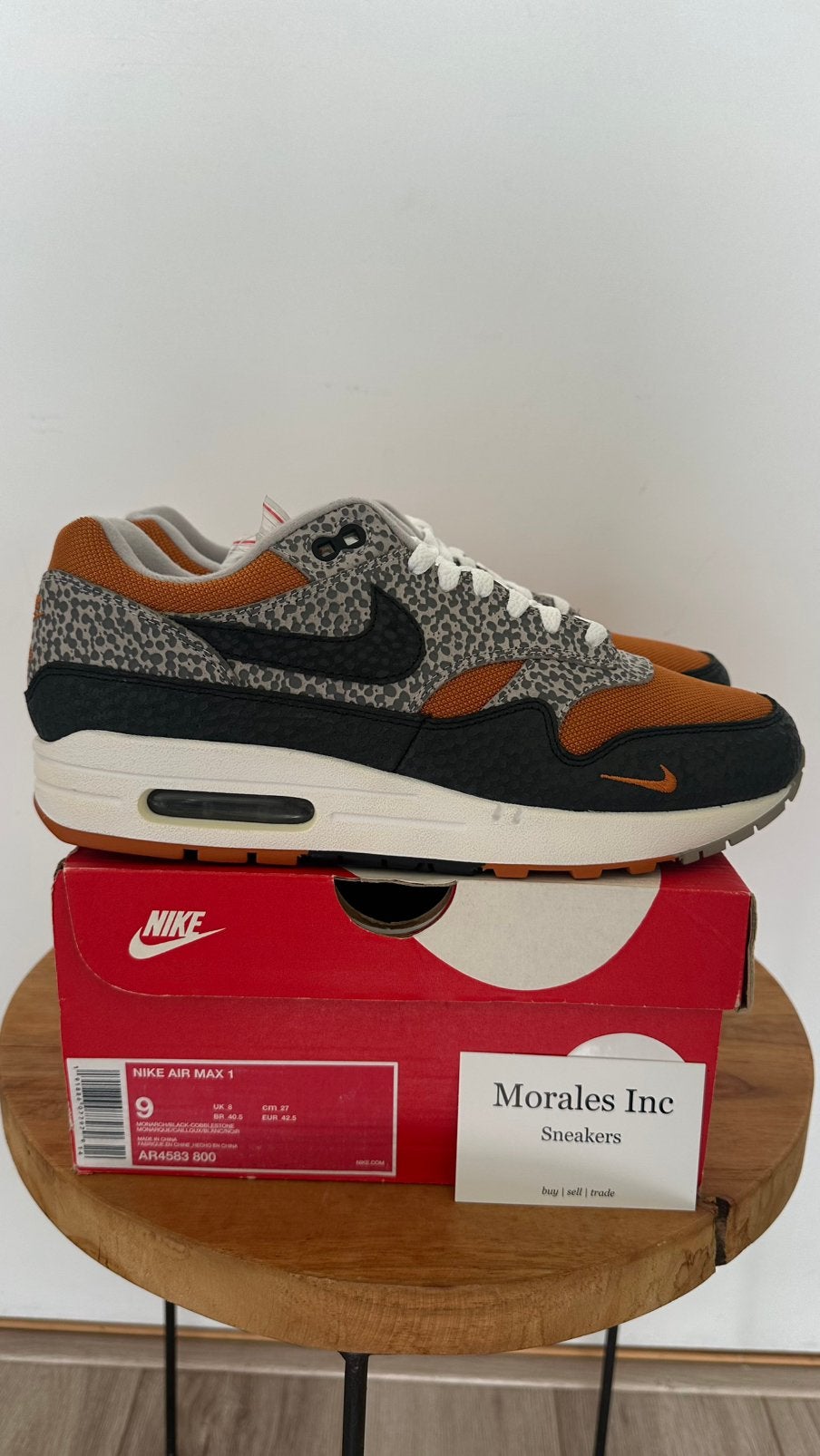 Nike Air Max 1 size? safari (2018) EU 42.5 nieuw, Ophalen of Verzenden, Nieuw, Overige kleuren