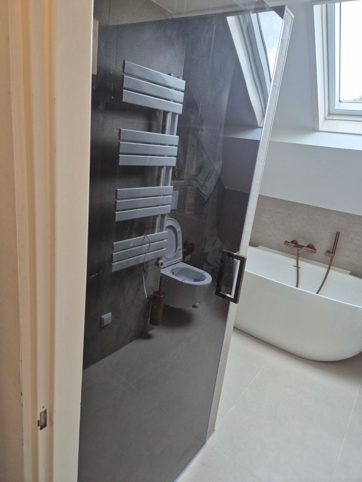 Douche deur brons glas, Ophalen, Zonder vriesvak, 200 liter of meer, 60 cm of meer