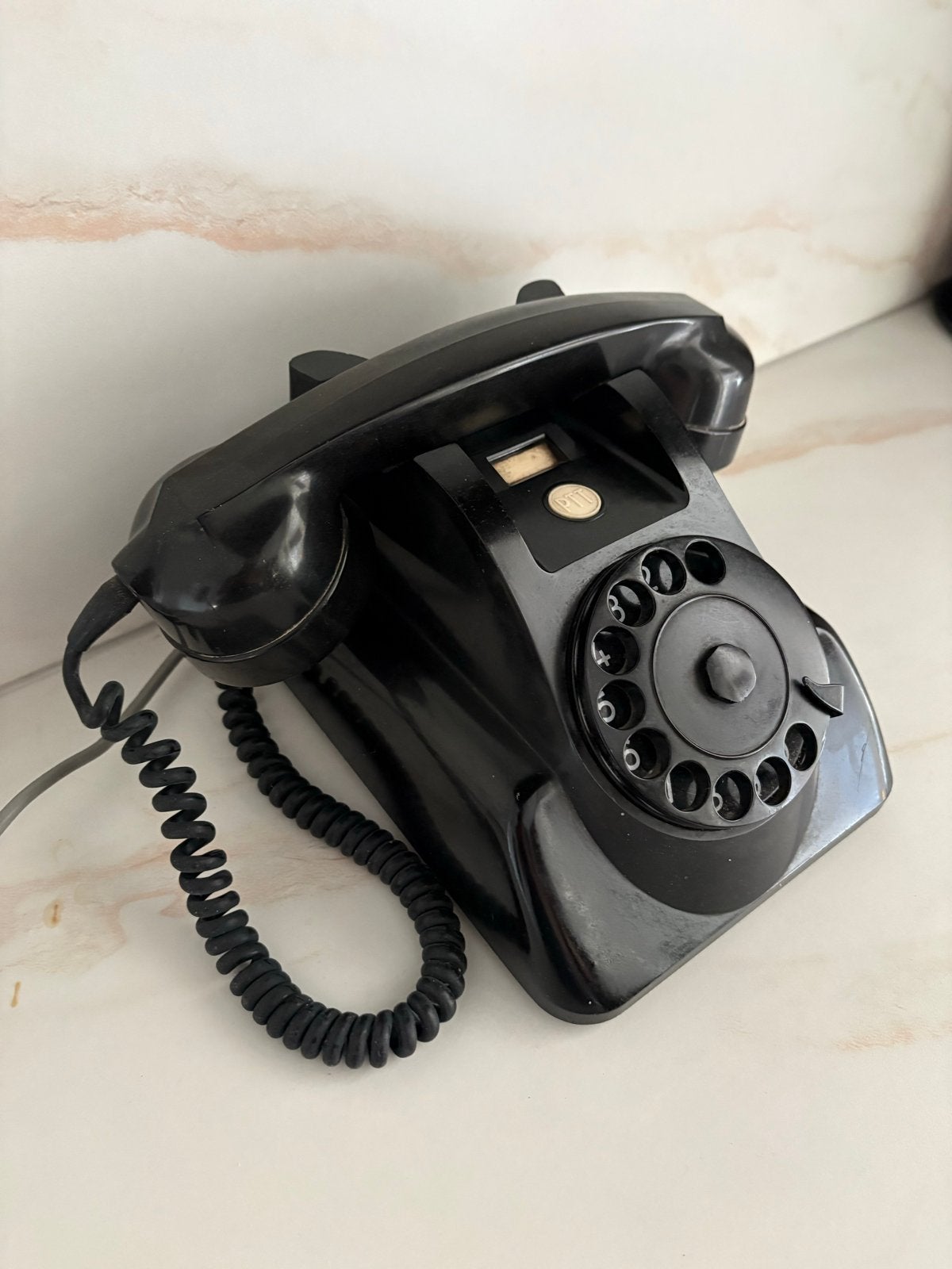 Vintage PTT bakelieten telefoon met draaischijf, Ophalen of Verzenden