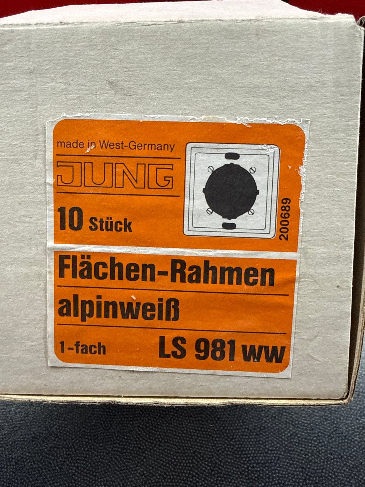 JUNG Afdekraam 1-voudig alpinwit LS 981 WW (10 stuks), Ophalen of Verzenden, Nieuw, Jung, Afdekraam