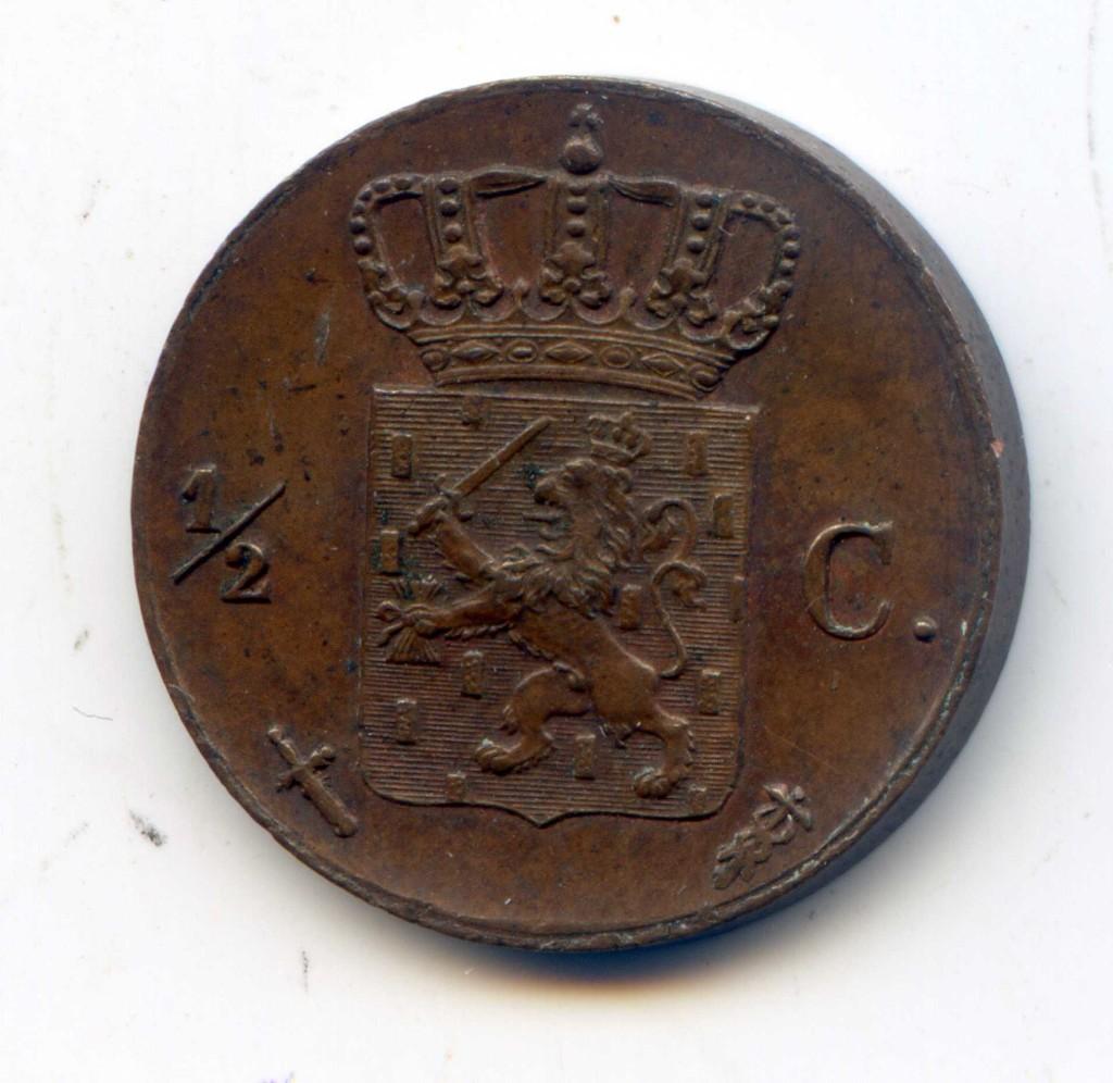 Nederland 1/2 Cent 1872 UNC- Iets originele kleur, Postzegels en Munten, Munten | Nederland, Koning Willem III, Verzenden