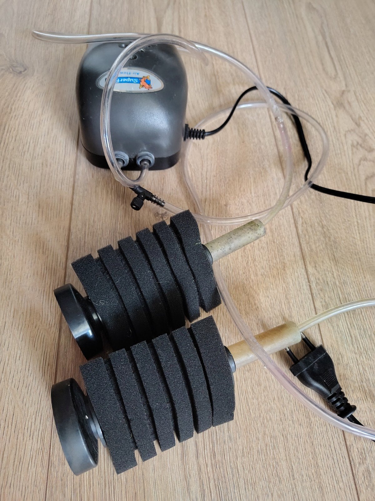 Superfish Airflow 2 met 2 sponsfilters, Ophalen, Gebruikt, Inclusief slangen, Superfish