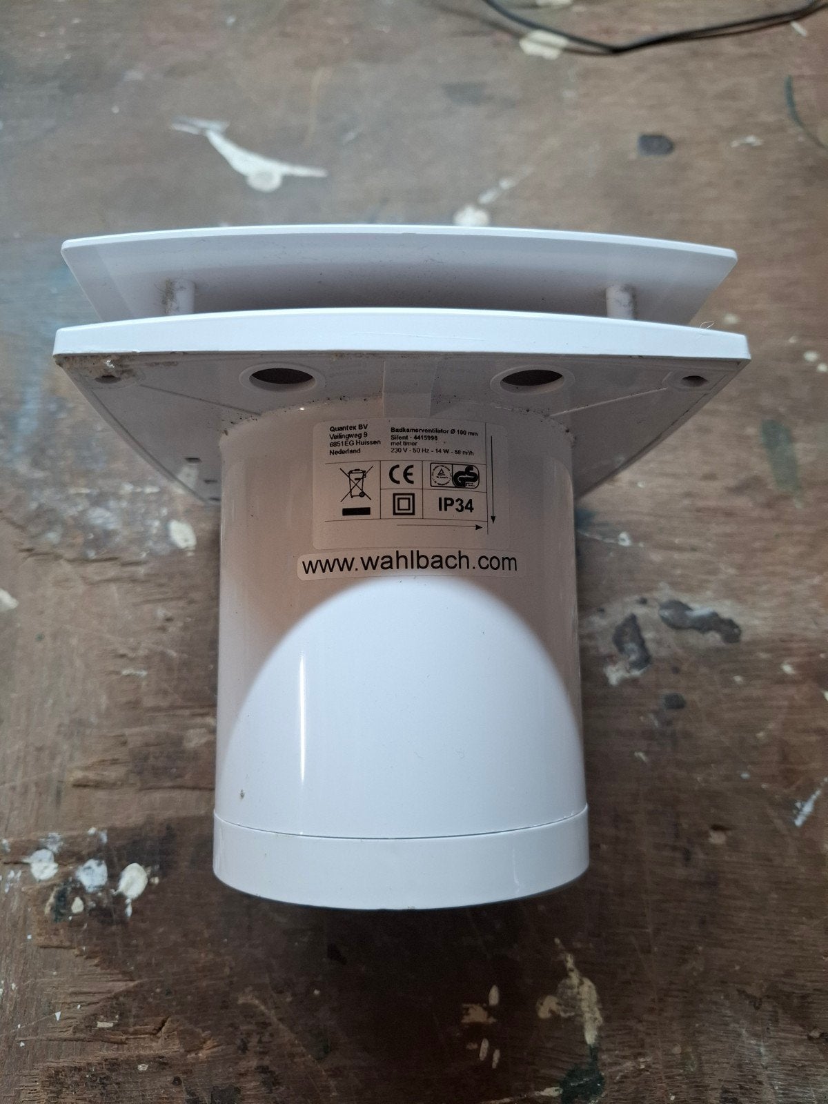 Stille Badkamerventilator 100mm Wit, Ophalen of Verzenden, Zo goed als nieuw, Ventilator