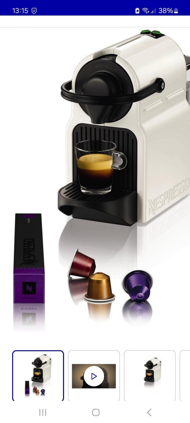 Krups Nespresso Insignia Compacte en stijlvolle koffiemachin, Witgoed en Apparatuur, Koffiezetapparaten, Koffiepads en cups, Espresso apparaat