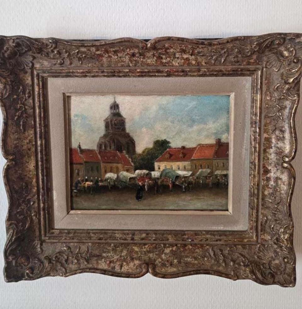 antieke schildeij Salomon Leonardus Verveer (1813-1876), Antiek en Kunst, Kunst | Schilderijen | Klassiek, Ophalen of Verzenden