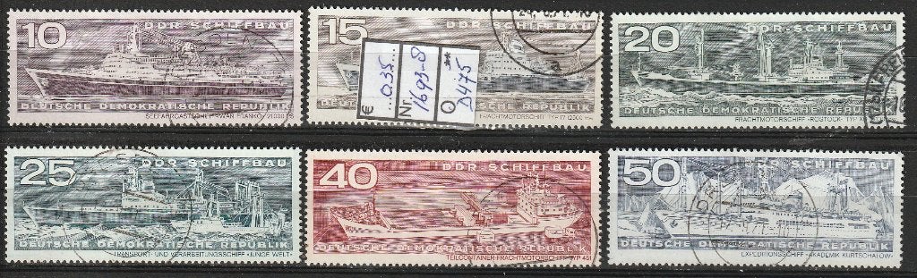 DDR Scheepsbouw Michel 1693-8 Nr.D475g, Verzenden, DDR, Gestempeld